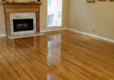 hardwood floor after being resurfaced